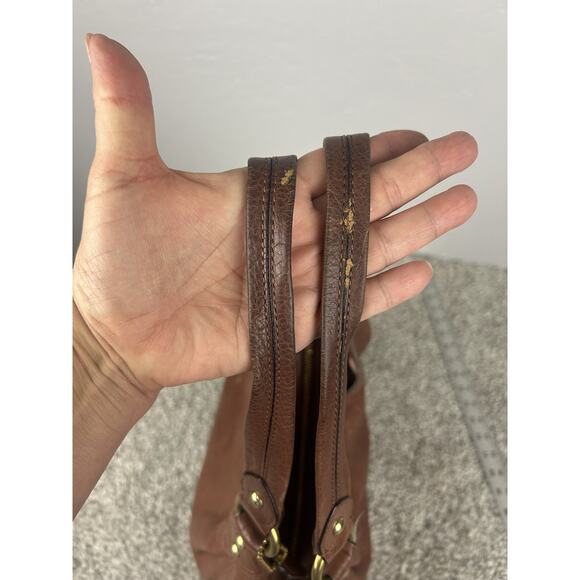 Coach Leather Shoulder Bag Womens Brown Hobo Tote Gold Hardware Horse Carriage - Picture 7 of 10